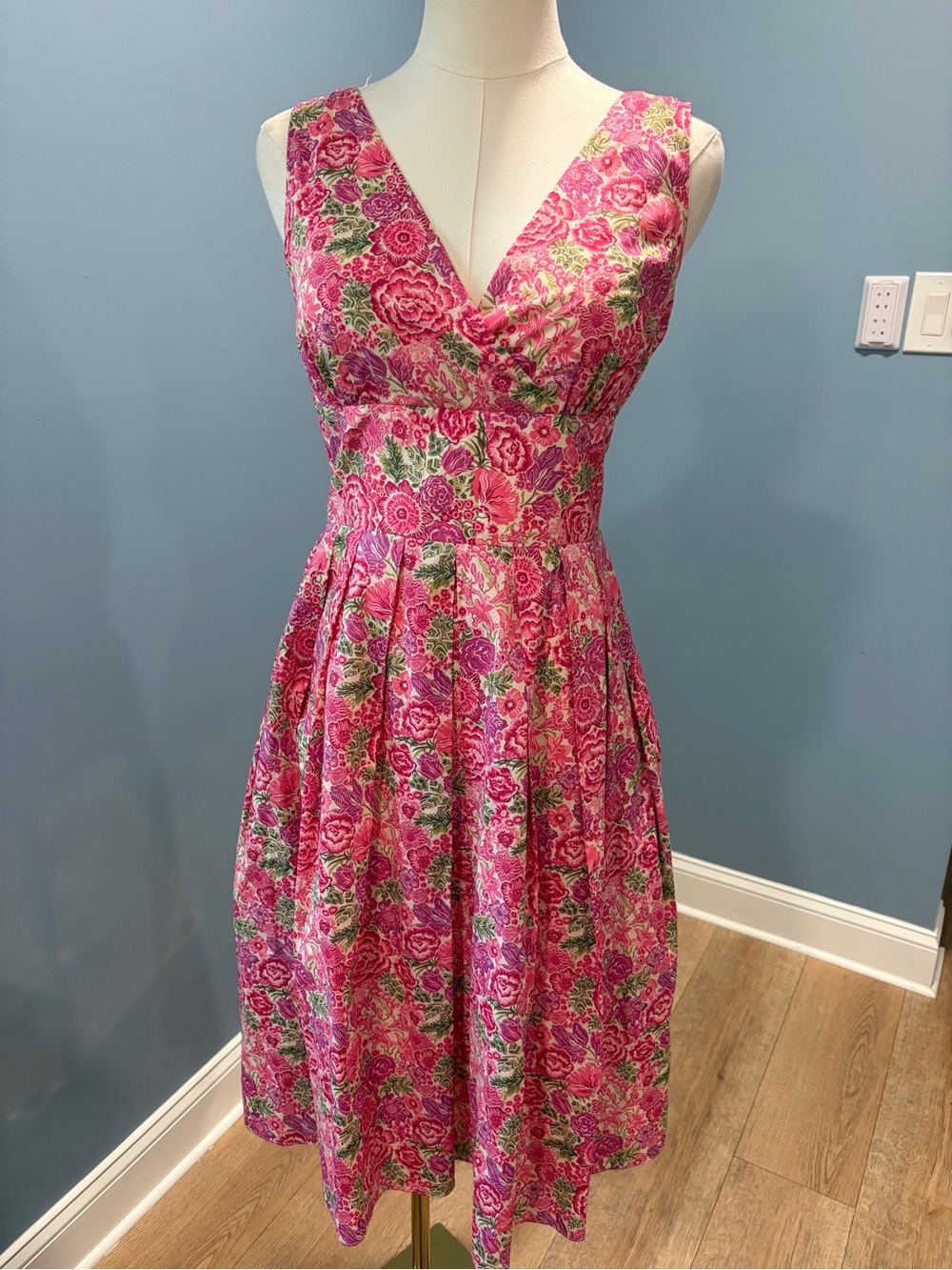 Brooks Brothers Liberty Art Fabrics Pink Floral Fit & Flare Dress 6P